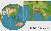 Satellite Location Map of Rayong