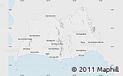 Silver Style Map of Rayong, single color outside