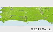 Physical Panoramic Map of Rayong