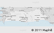 Silver Style Panoramic Map of Rayong