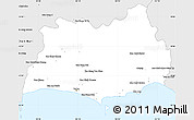 Silver Style Simple Map of Rayong