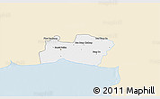 Classic Style 3D Map of Samut Prakan, single color outside