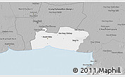 Gray 3D Map of Samut Prakan