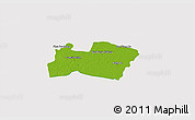 Physical 3D Map of Samut Prakan, cropped outside