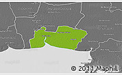 Physical 3D Map of Samut Prakan, desaturated