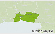 Physical 3D Map of Samut Prakan, lighten