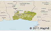 Satellite 3D Map of Samut Prakan, shaded relief outside