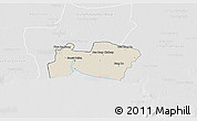 Shaded Relief 3D Map of Samut Prakan, lighten, desaturated