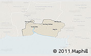 Shaded Relief 3D Map of Samut Prakan, lighten