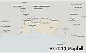 Shaded Relief 3D Map of Samut Prakan, semi-desaturated