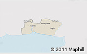 Shaded Relief 3D Map of Samut Prakan, single color outside