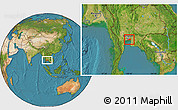 Satellite Location Map of Samut Prakan
