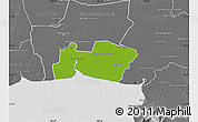 Physical Map of Samut Prakan, desaturated
