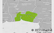 Physical Map of Samut Prakan, lighten, desaturated