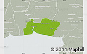 Physical Map of Samut Prakan, lighten, semi-desaturated