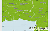 Physical Map of Samut Prakan