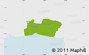 Physical Map of Samut Prakan, single color outside