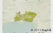Satellite Map of Samut Prakan, lighten