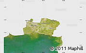 Satellite Map of Samut Prakan, single color outside