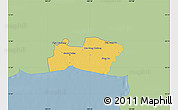 Savanna Style Map of Samut Prakan, single color outside