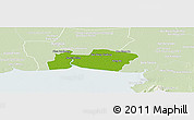 Physical Panoramic Map of Samut Prakan, lighten