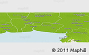 Physical Panoramic Map of Samut Prakan