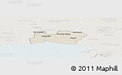 Shaded Relief Panoramic Map of Samut Prakan, lighten