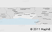 Silver Style Panoramic Map of Samut Prakan