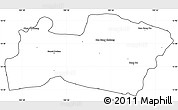 Blank Simple Map of Samut Prakan, cropped outside