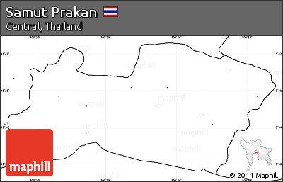 Blank Simple Map of Samut Prakan, no labels