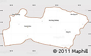 Classic Style Simple Map of Samut Prakan, cropped outside