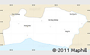 Classic Style Simple Map of Samut Prakan, single color outside
