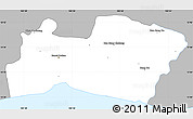Gray Simple Map of Samut Prakan, single color outside