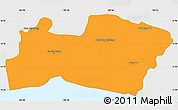 Political Simple Map of Samut Prakan, single color outside