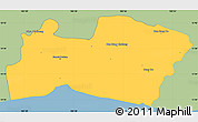 Savanna Style Simple Map of Samut Prakan, single color outside