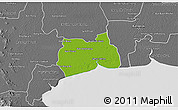 Physical 3D Map of Samut Sakhon, desaturated