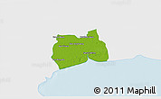 Physical 3D Map of Samut Sakhon, single color outside