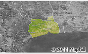 Satellite 3D Map of Samut Sakhon, desaturated