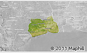 Satellite 3D Map of Samut Sakhon, lighten, desaturated