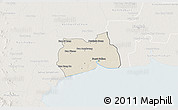 Shaded Relief 3D Map of Samut Sakhon, lighten