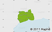 Physical Map of Samut Sakhon, single color outside