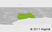 Physical Panoramic Map of Samut Sakhon, lighten, desaturated