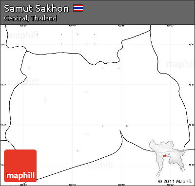 Blank Simple Map of Samut Sakhon, no labels