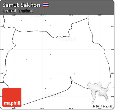 Blank Simple Map of Samut Sakhon, no labels