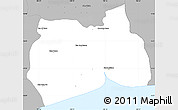 Gray Simple Map of Samut Sakhon
