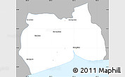 Gray Simple Map of Samut Sakhon, single color outside