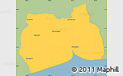 Savanna Style Simple Map of Samut Sakhon, single color outside