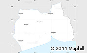 Silver Style Simple Map of Samut Sakhon, single color outside