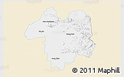 Classic Style 3D Map of Sara Buri, single color outside