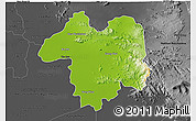 Physical 3D Map of Sara Buri, darken, desaturated
